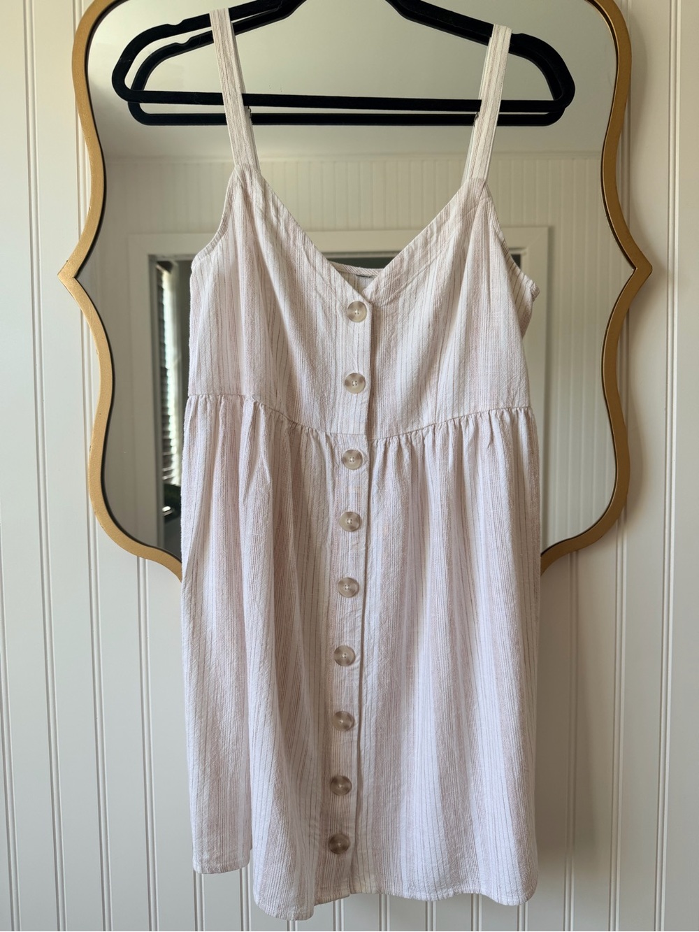 Gentle Fawn Blush Pink Button-Front Sundress